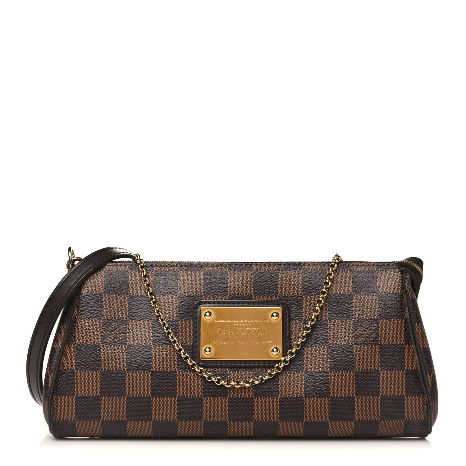 Louis Vuitton Damier Ebene Eva Clutch 1 of 8