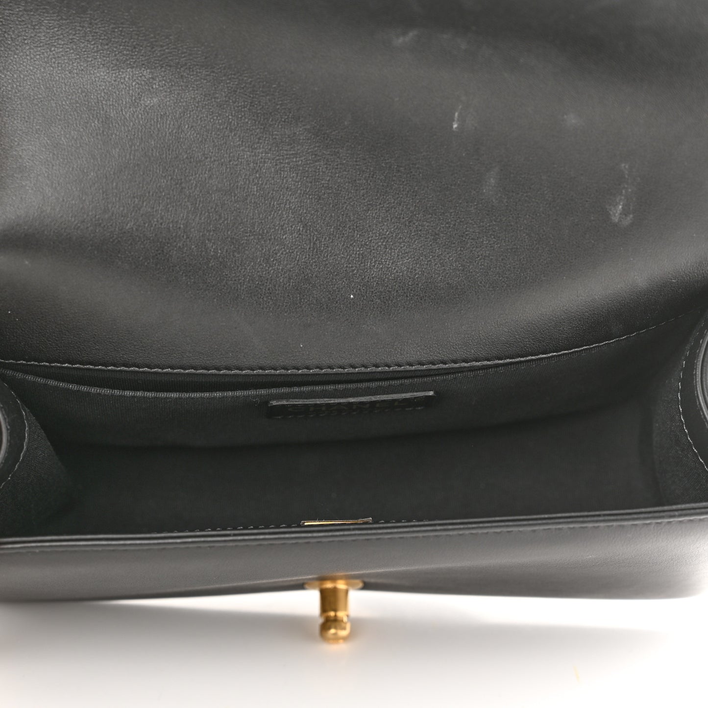 Lambskin Quilted Medium Boy Flap Black