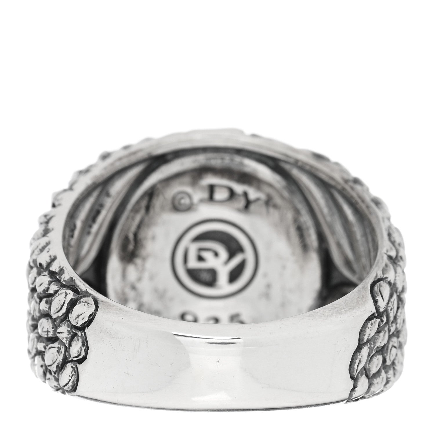 David Yurman Sterling Silver Black Onyx Mens Gator Signet Ring 65 11 3 of 4