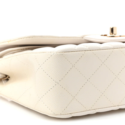 Chanel Caviar Quilted Small Double Flap White 9 of 10