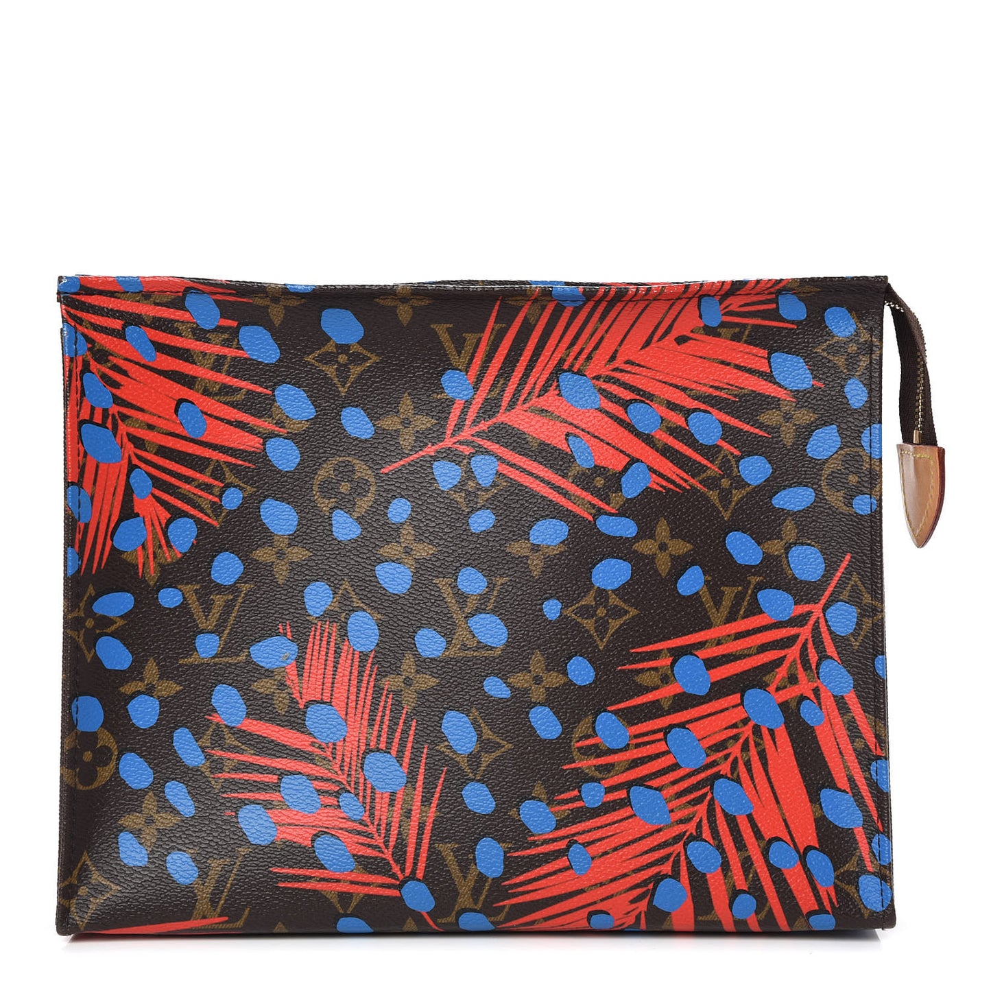 Monogram Jungle Dots Toiletry Pouch 26 Coquelicot Denim