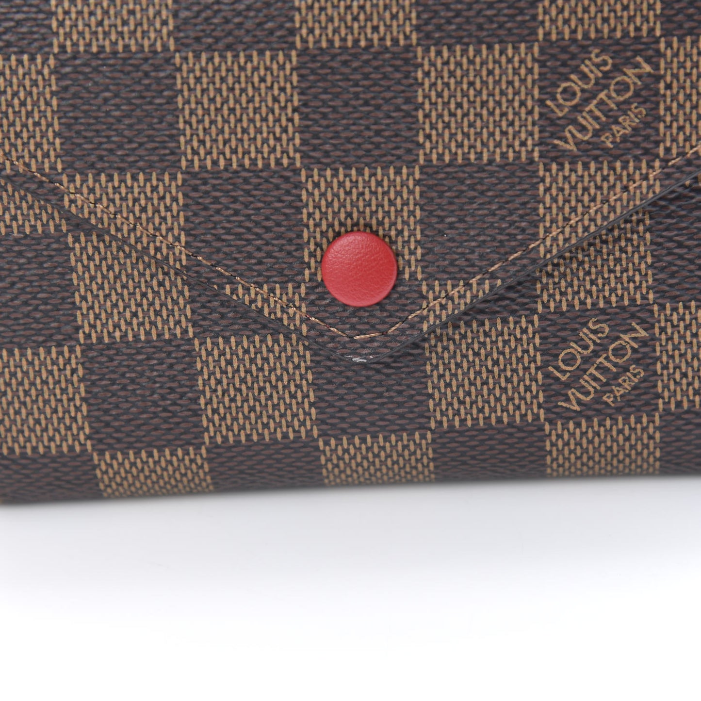 Damier Ebene Victorine Wallet Cherry