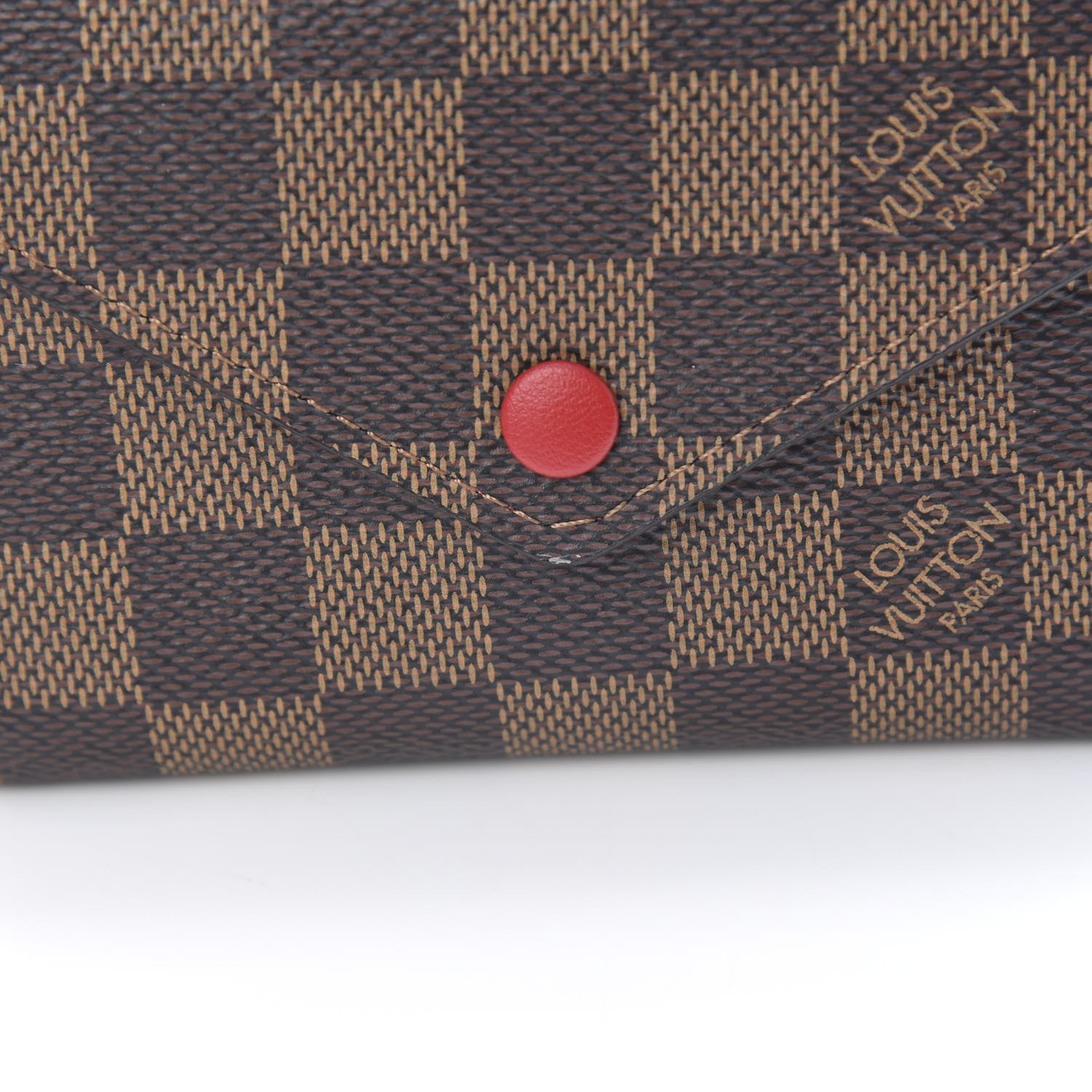 Louis Vuitton Damier Ebene Victorine Wallet Cherry 8 of 9