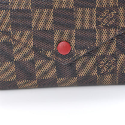 Louis Vuitton Damier Ebene Victorine Wallet Cherry 8 of 9