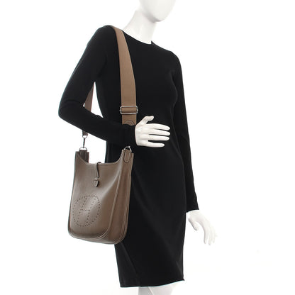 Hermes Taurillon Clemence Evelyne III PM Etoupe 2 of 8