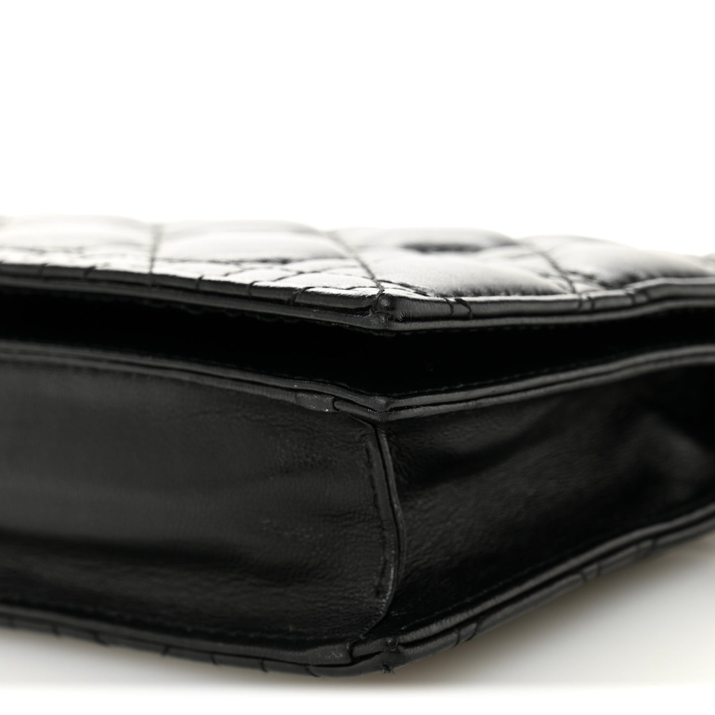 Lambskin Cannage Lady Dior Convertible Clutch Black