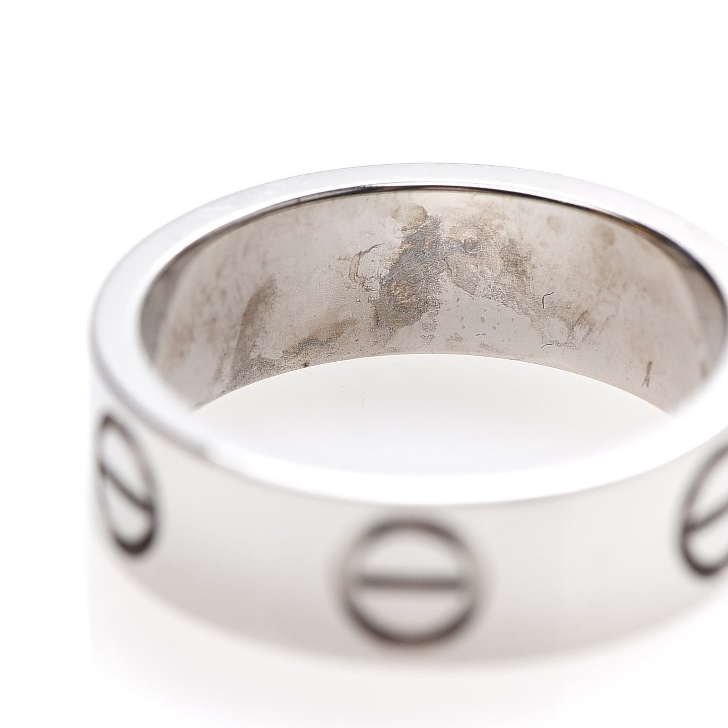 18K White Gold 5.5mm LOVE Ring 50 5.25