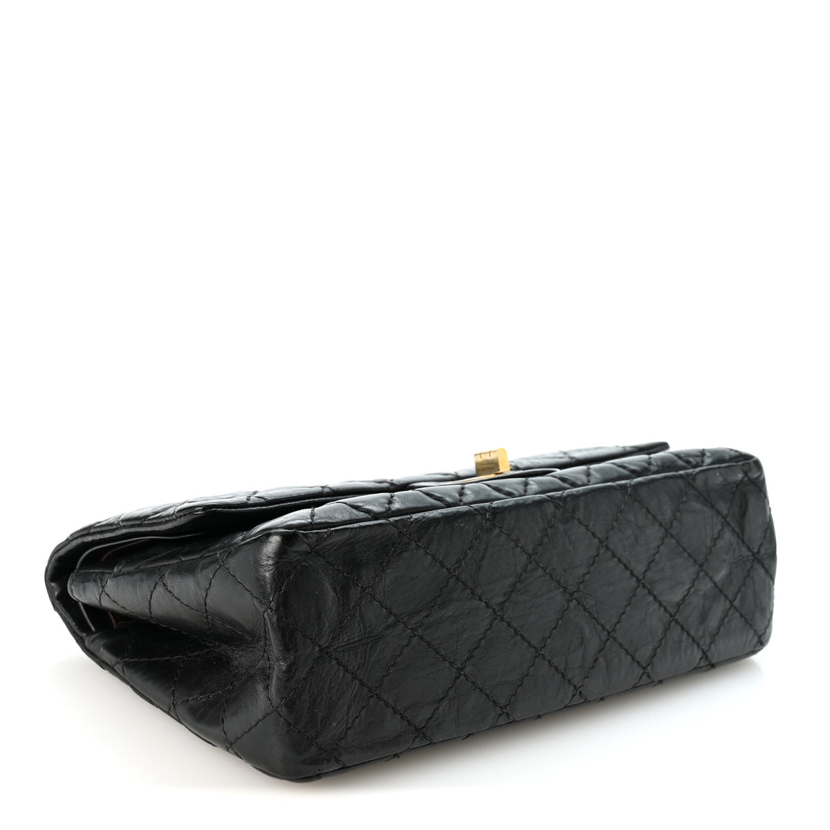 Aged Calfskin Quilted 2.55 Reissue 225 Flap Black
