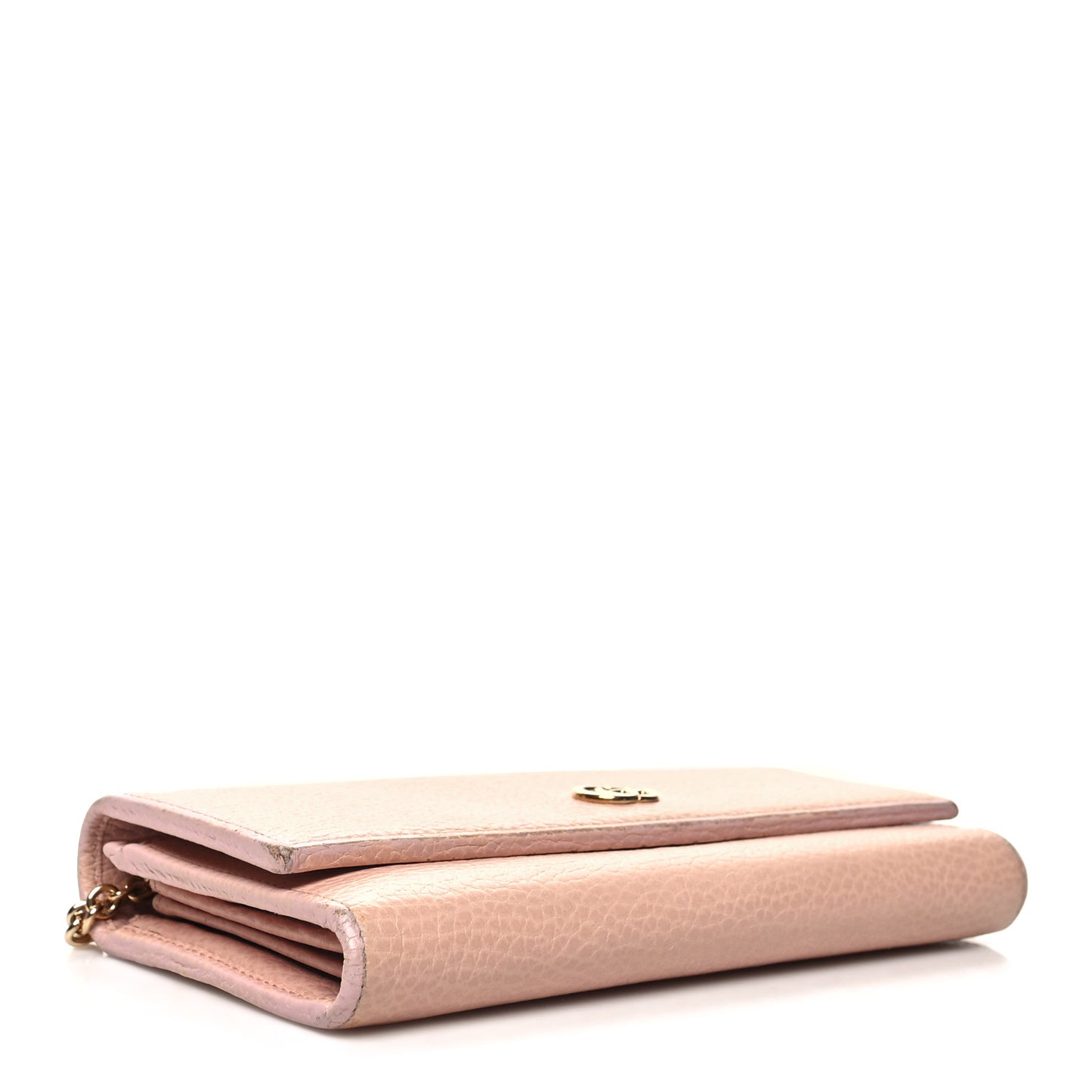 Dollar Calfskin Petite GG Marmont Wallet Chain Perfect Pink