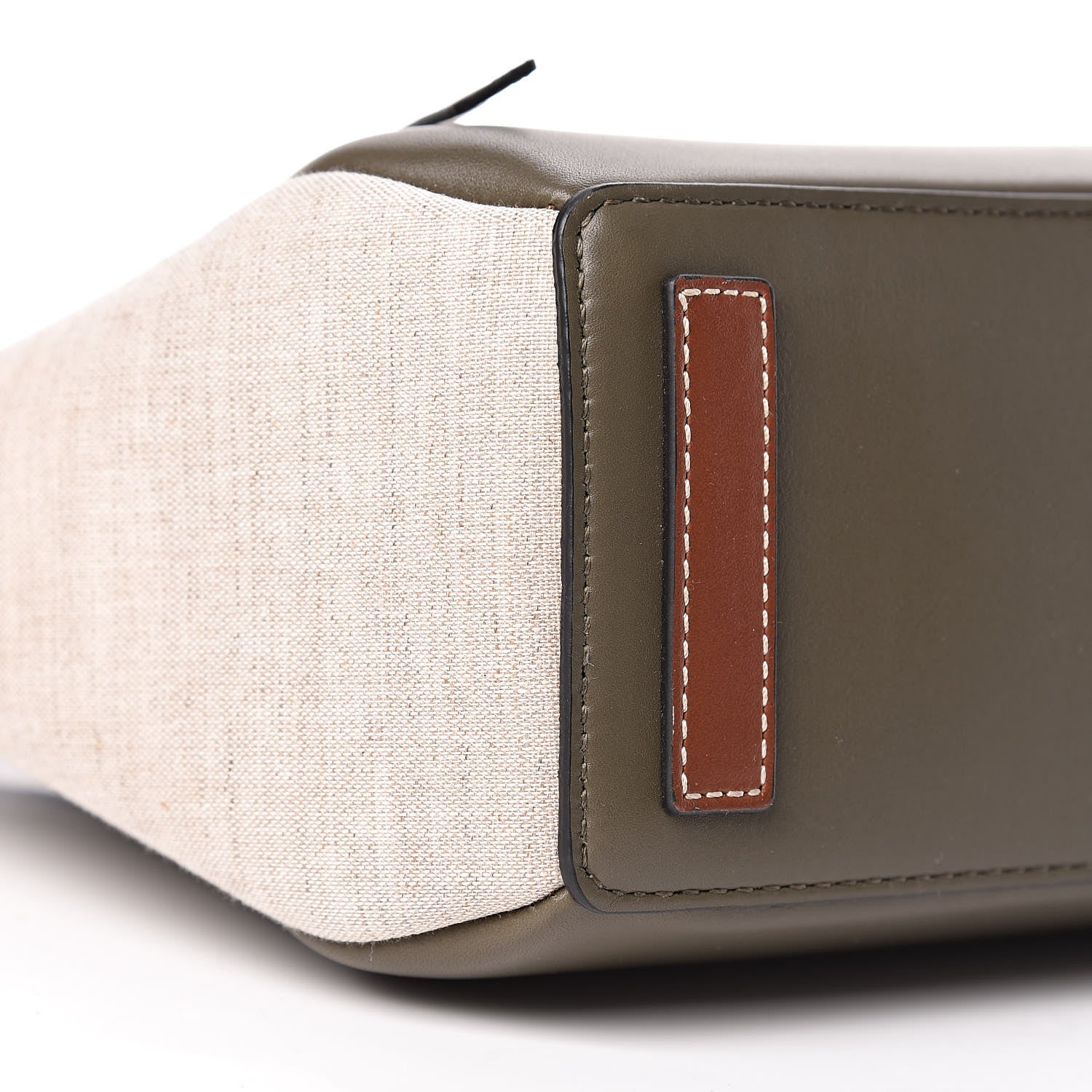 Loewe Calfskin Linen Mini Lazo Tote Khaki Green 15 of 16