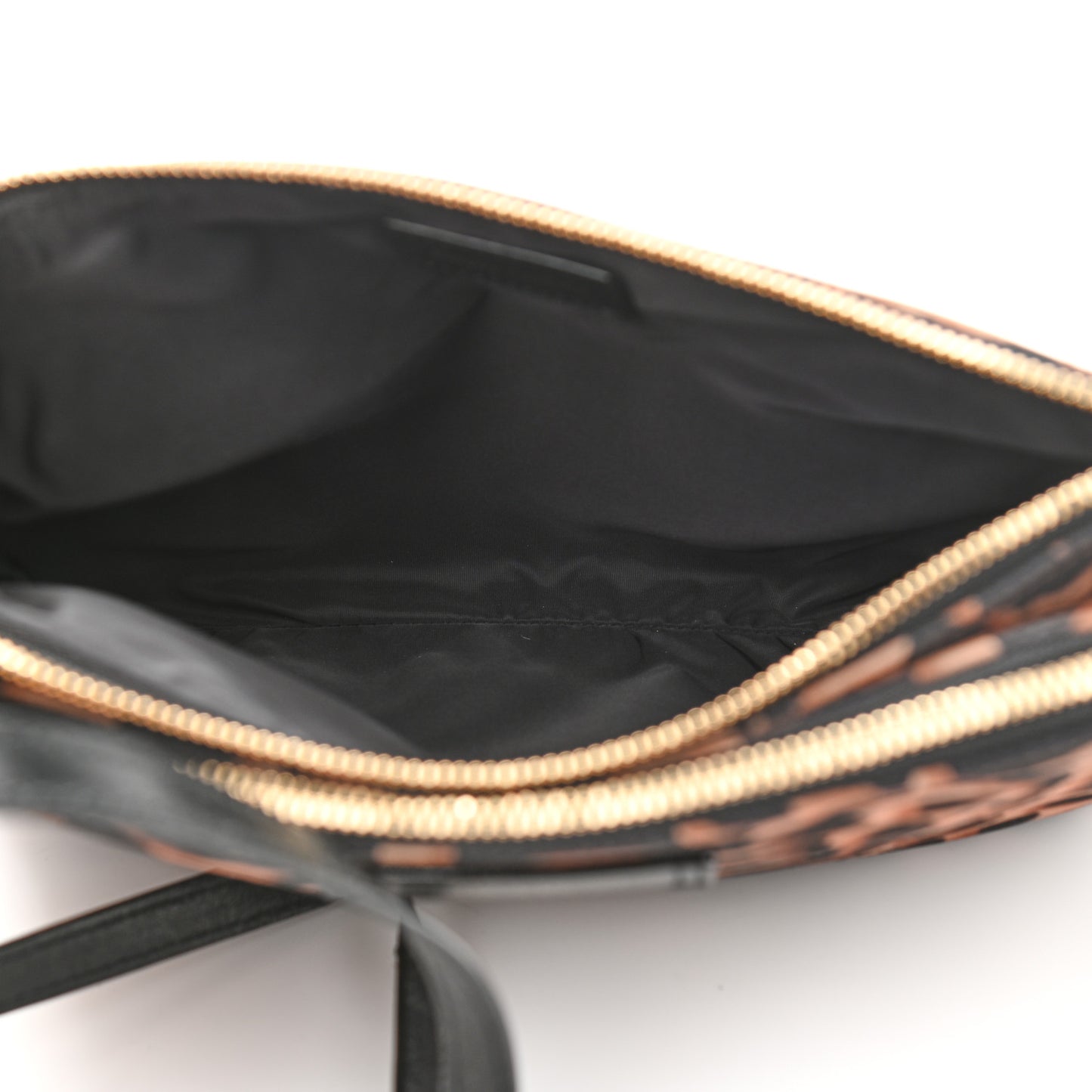 Nylon Leopard Print Candice Crossbody Black