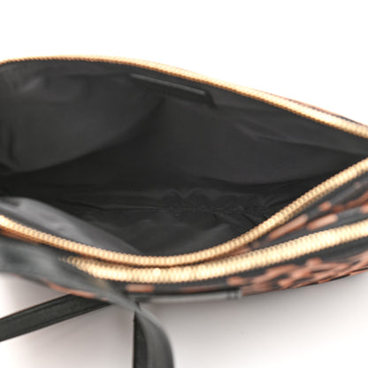 Jimmy Choo Nylon Leopard Print Candice Crossbody Black 5 of 13