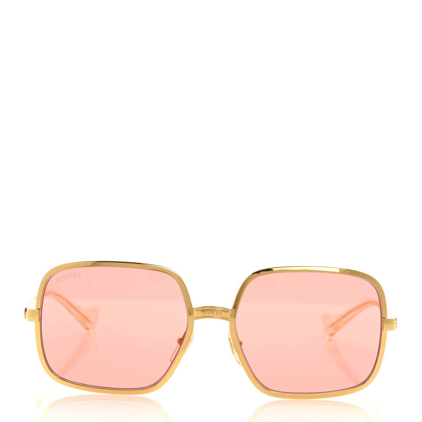 Metal Oversized Square Frame Sunglasses GG1063S Gold