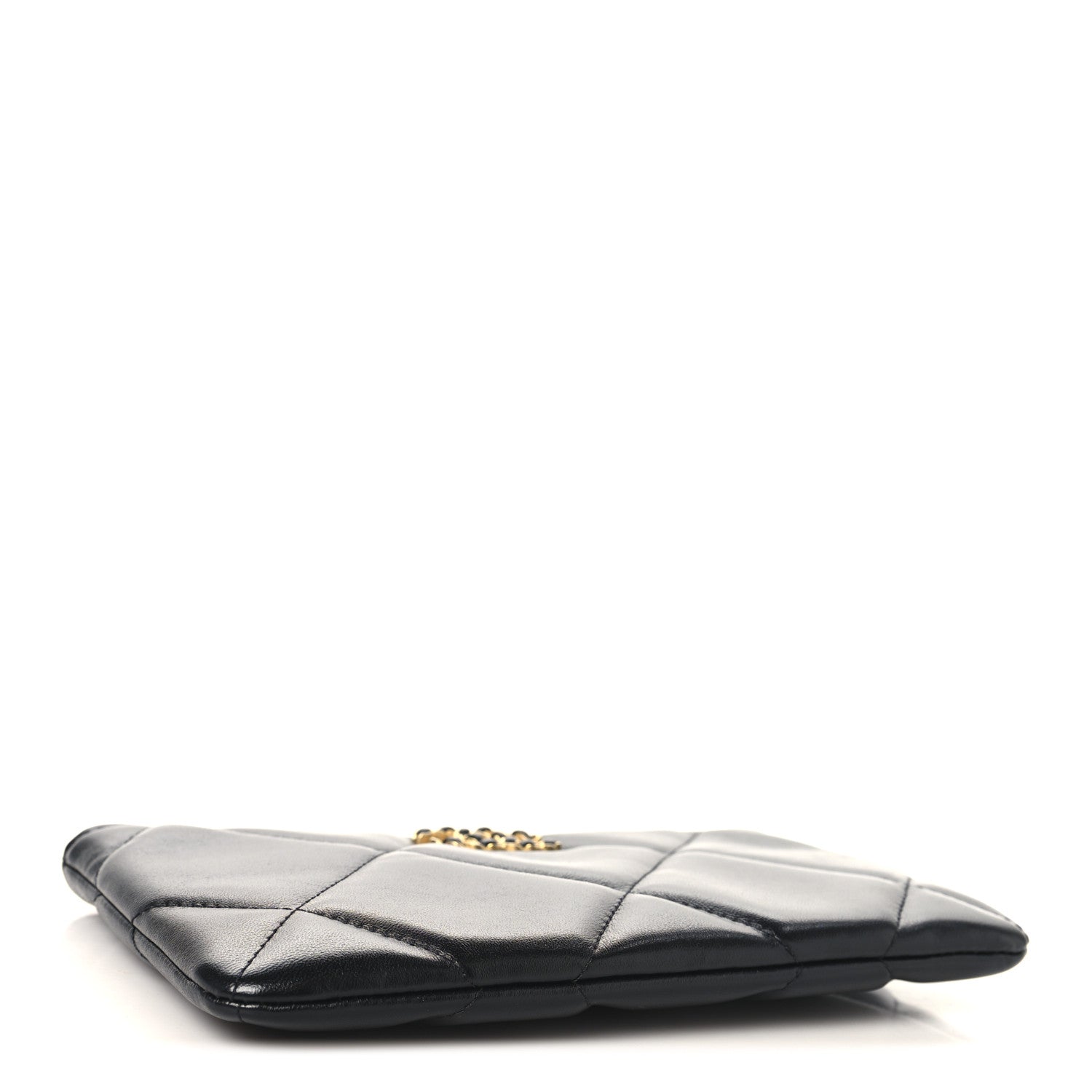 Chanel Lambskin Quilted Small Chanel 19 Pouch Black 4 of 8