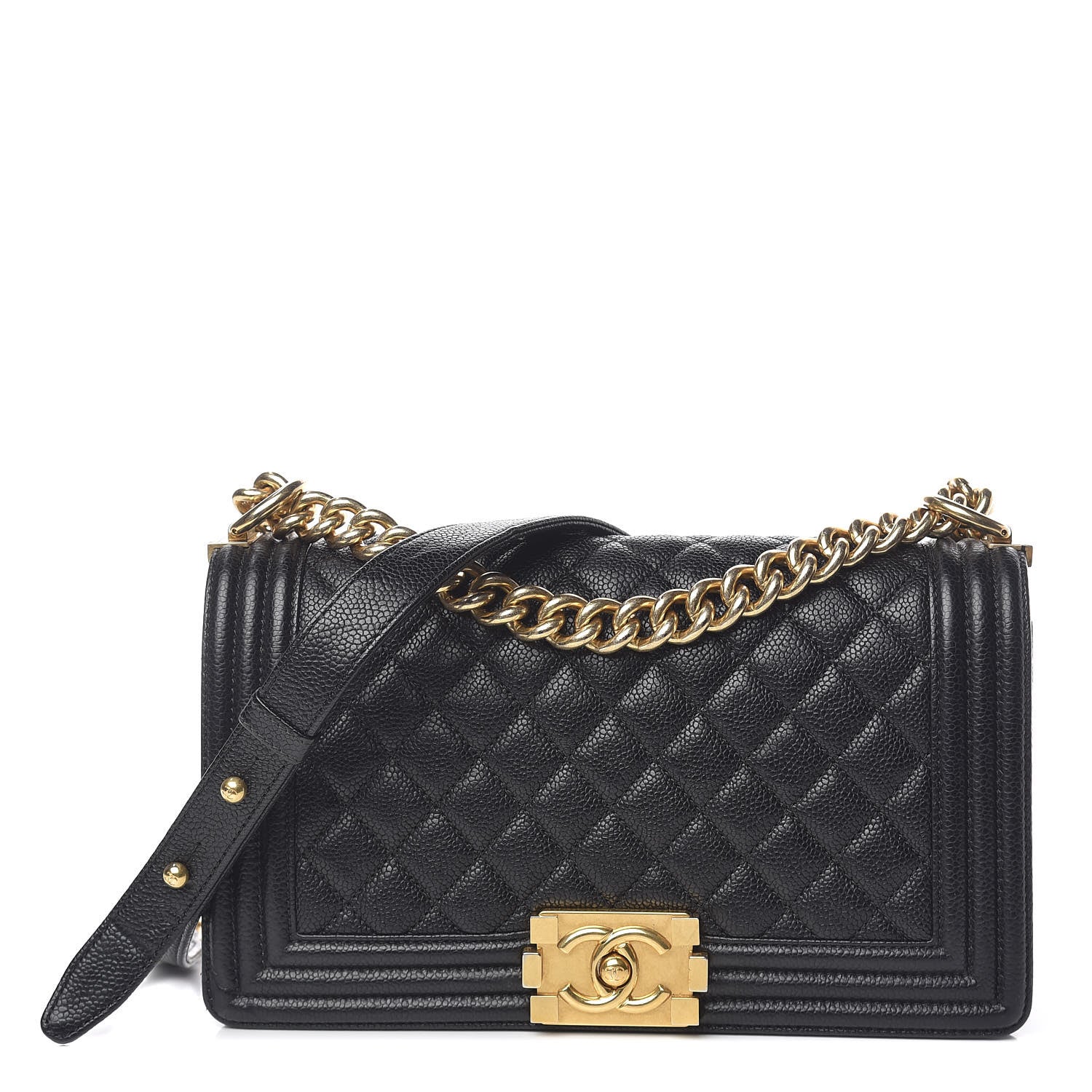 Chanel Caviar Quilted Medium Boy Flap Black 1 of 10