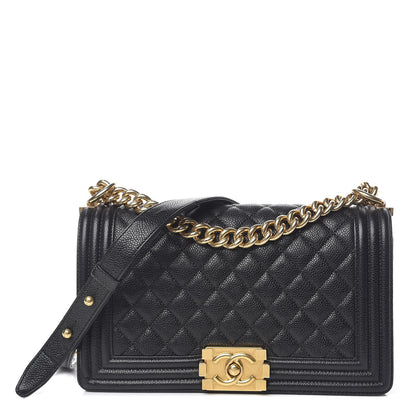 Chanel Caviar Quilted Medium Boy Flap Black 1 of 10