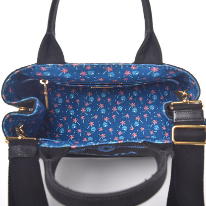Prada Canapa Small Logo Tote Black Blue 6 of 8