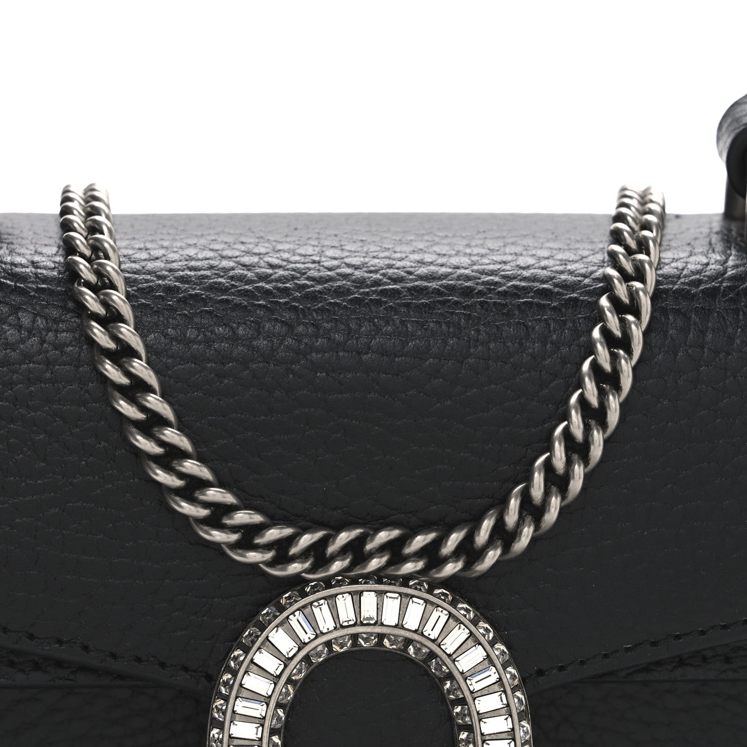 Gucci Dollar Calfskin Crystal Mini Dionysus Top Handle Bag Black Crystal 8 of 11