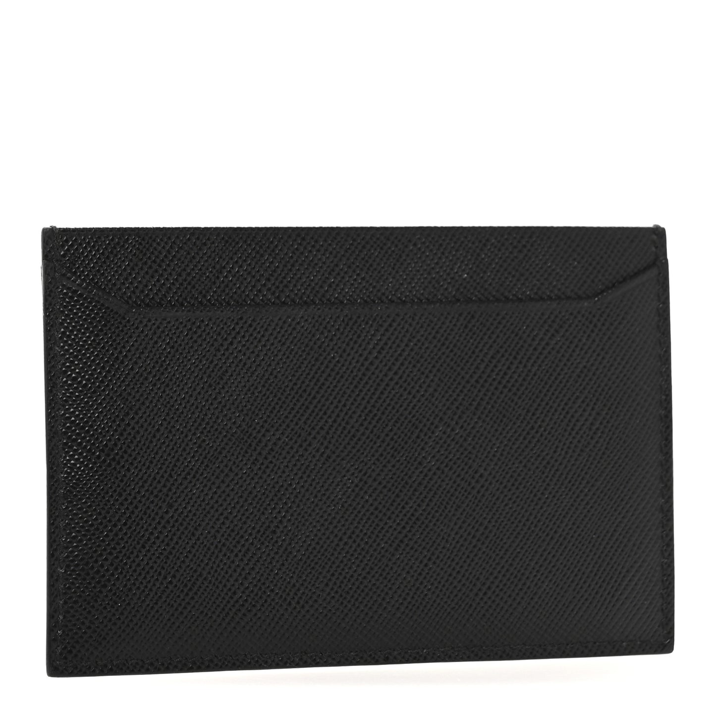 Saffiano Triangle Card Case Bordeaux Black