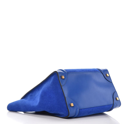 Celine Smooth Calfskin Suede Mini Luggage Royal Blue 4 of 15