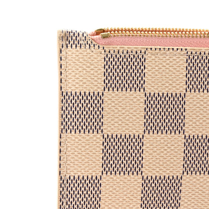 Louis Vuitton Damier Azur Neverfull MM GM Pochette Rose Ballerine 9 of 11