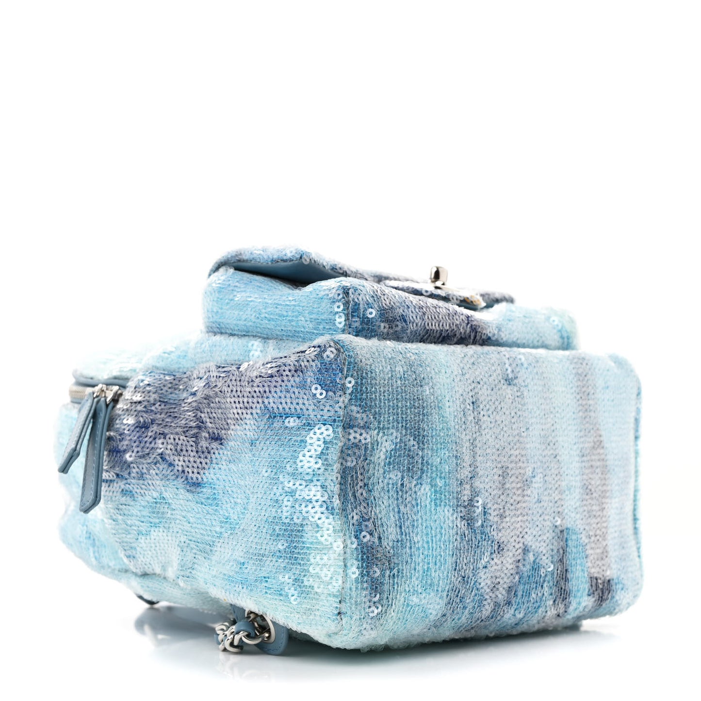 Sequin Tri-color Waterfall Backpack Light Blue