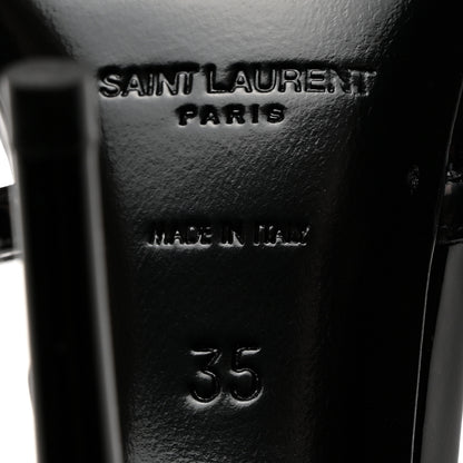 Saint Laurent Patent Cassandra 100 Ankle Strap Sandals 35 Black 8 of 9