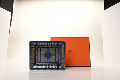 Hermes Porcelain Sellier Change Tray Bleu Roi 10 of 10