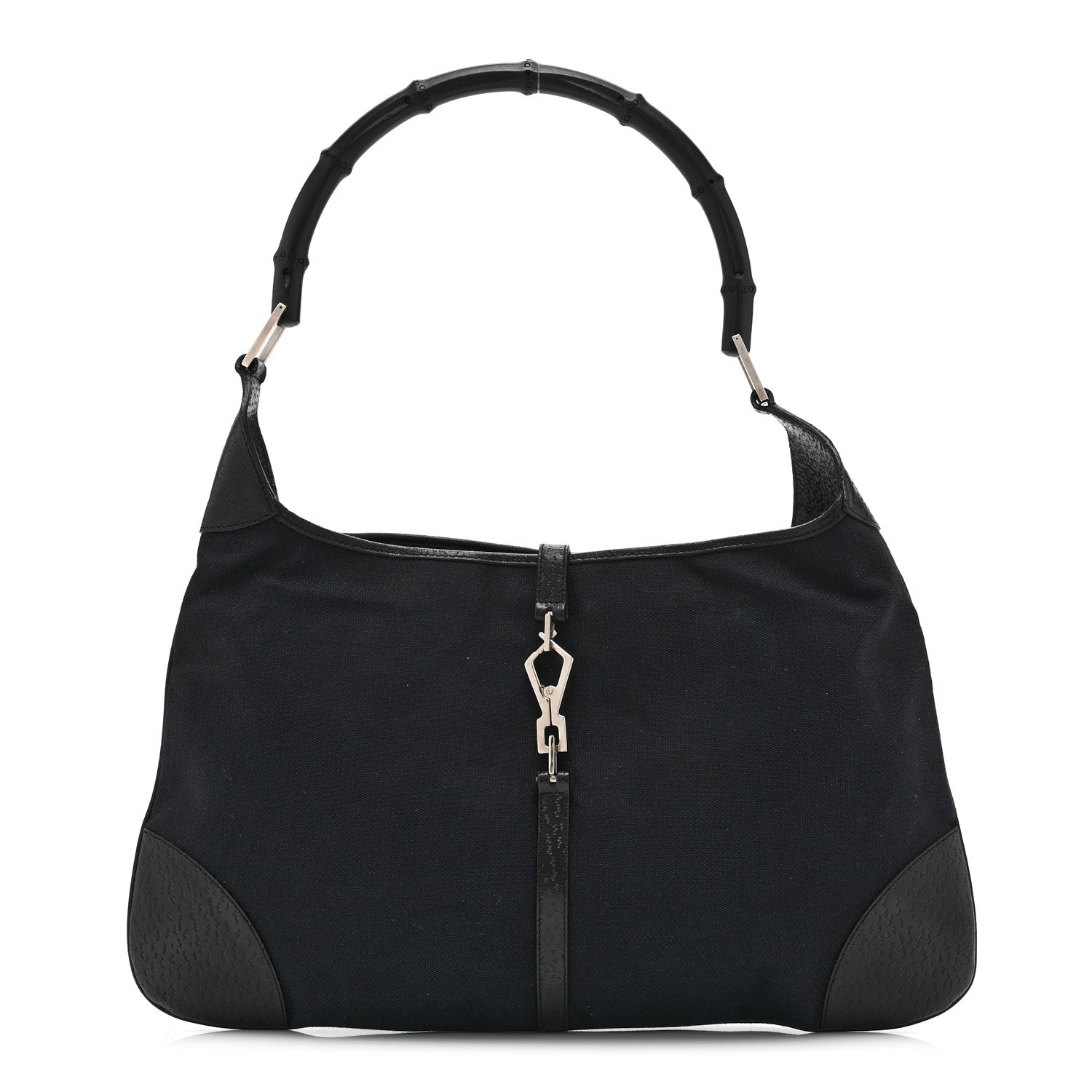 Gucci Canvas Small Jackie O Hobo Black 1 of 10