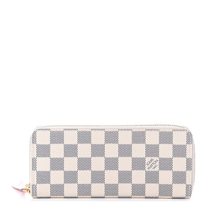 Louis Vuitton Damier Azur Clemence Wallet Rose Ballerine 1 of 5