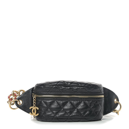 Chanel Lambskin Quilted Linked In Waist Bag Black 1 of 4