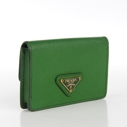 Prada Saffiano Card Holder Larice 3 of 8