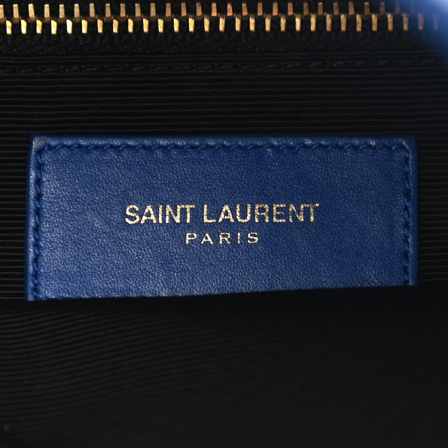 Smooth Calfskin Letters Fold-Over Clutch Blue
