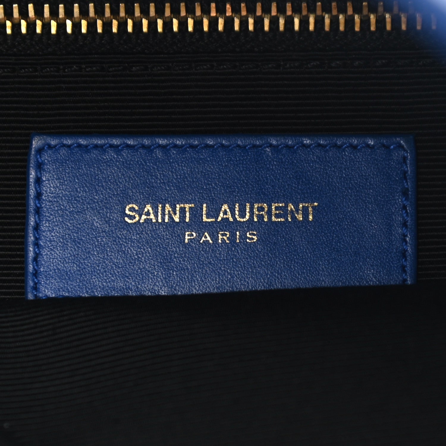 Saint Laurent Smooth Calfskin Letters Fold-Over Clutch Blue 7 of 8