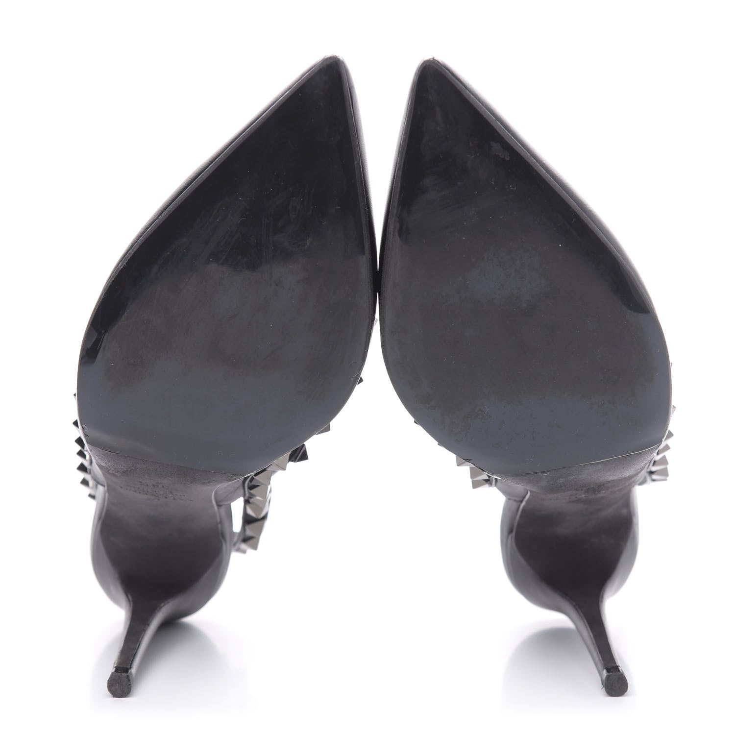 Valentino Garavani Nappa Rockstud Ankle Strap Pumps 38.5 Black 5 of 12