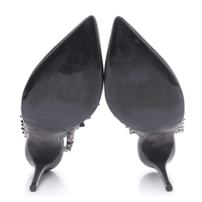 Valentino Garavani Nappa Rockstud Ankle Strap Pumps 38.5 Black 5 of 12