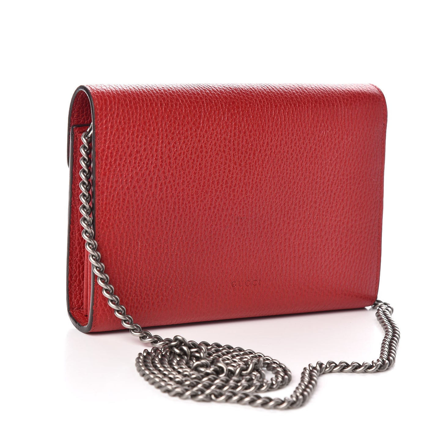 Calfskin Mini Dionysus Chain Wallet Hibiscus Red