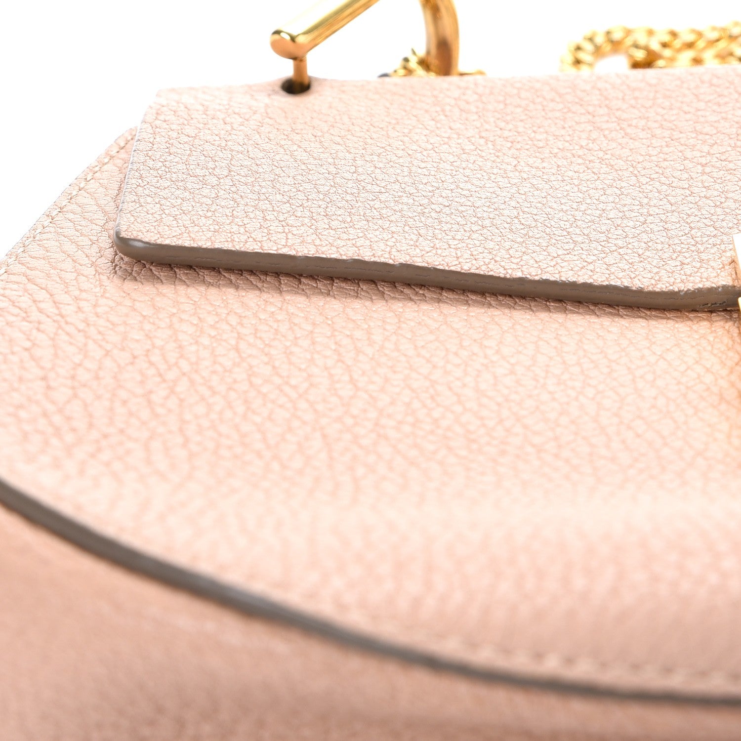 Chloe Grained Lambskin Medium Drew Shoulder Bag Cement Pink 12 of 12