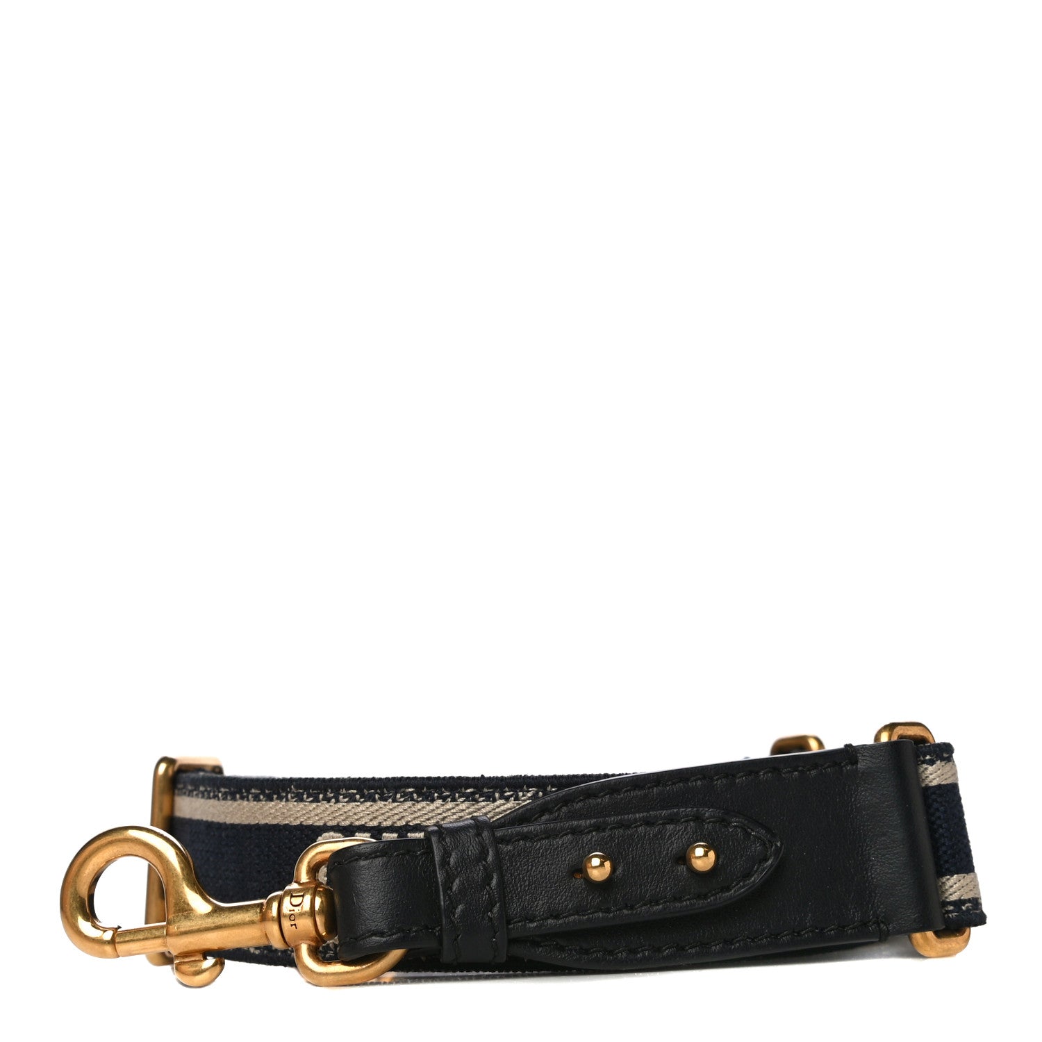 Christian Dior Canvas Embroidered Shoulder Strap Blue 1 of 7