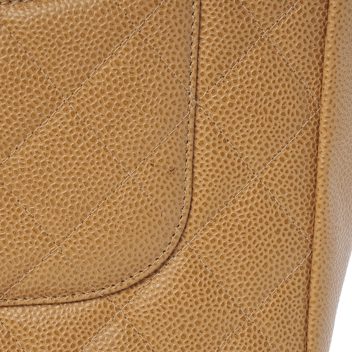 Caviar Quilted Petit Shopping Tote PST Beige