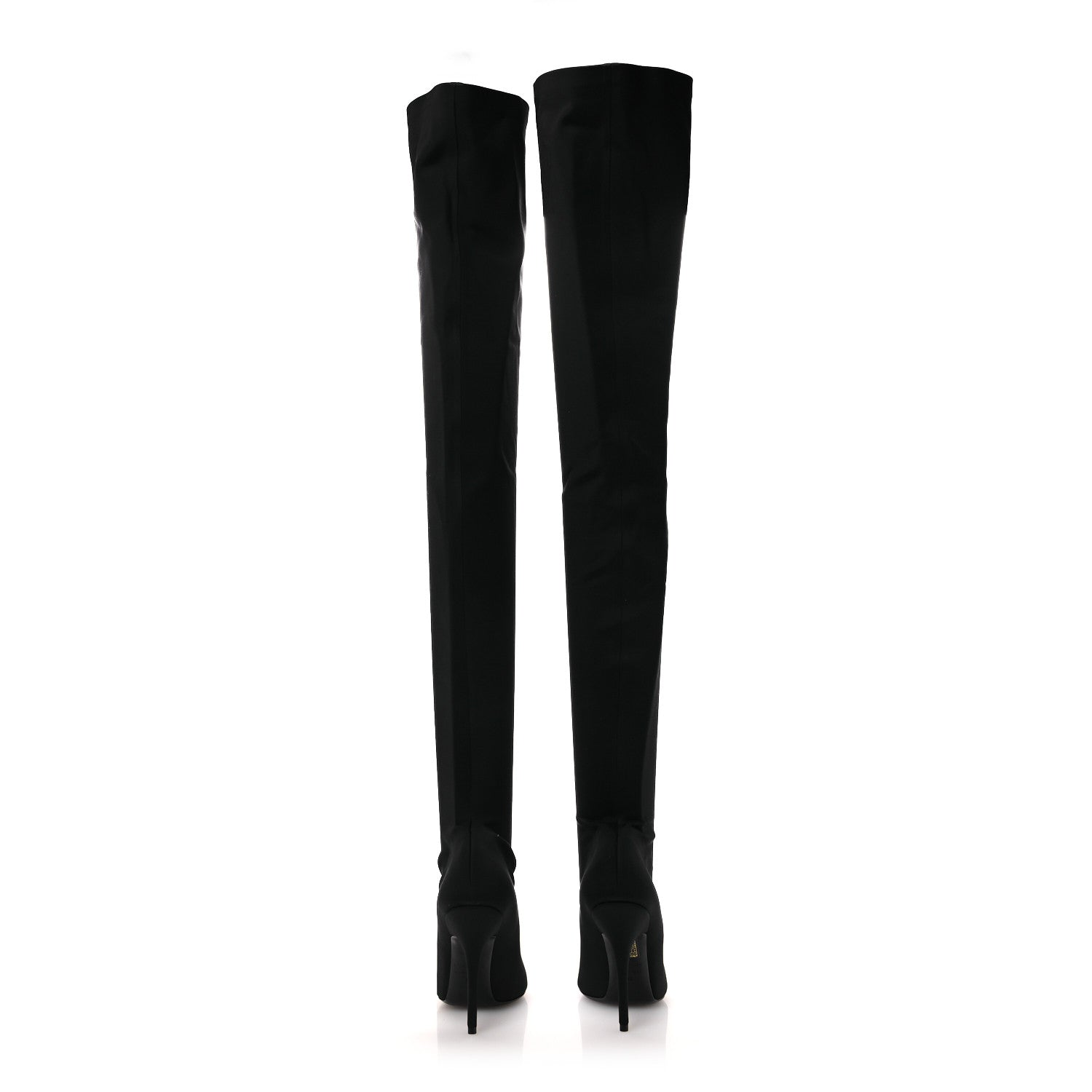Balenciaga Matte Spandex Pointed Toe Knife 110mm Thigh High Boots 39 Black 6 of 8