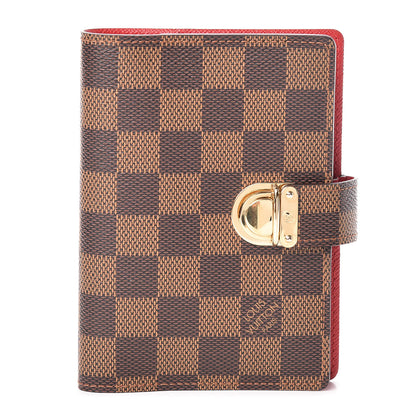 Louis Vuitton Damier Ebene Koala Small Ring Agenda Cover Red 1 of 11