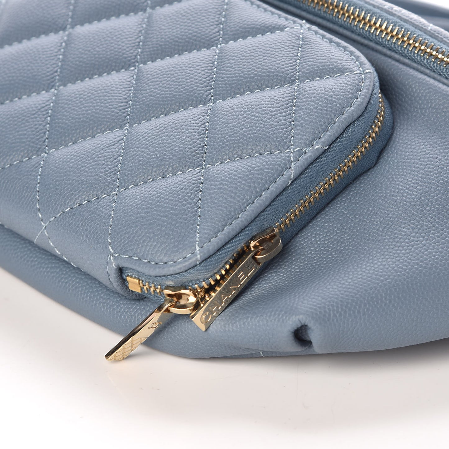 Caviar Quilted Business Affinity Waist Bag Blue