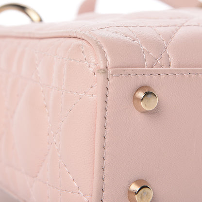 Christian Dior Lambskin Cannage Mini Lady Dior Rose Poudre 16 of 20