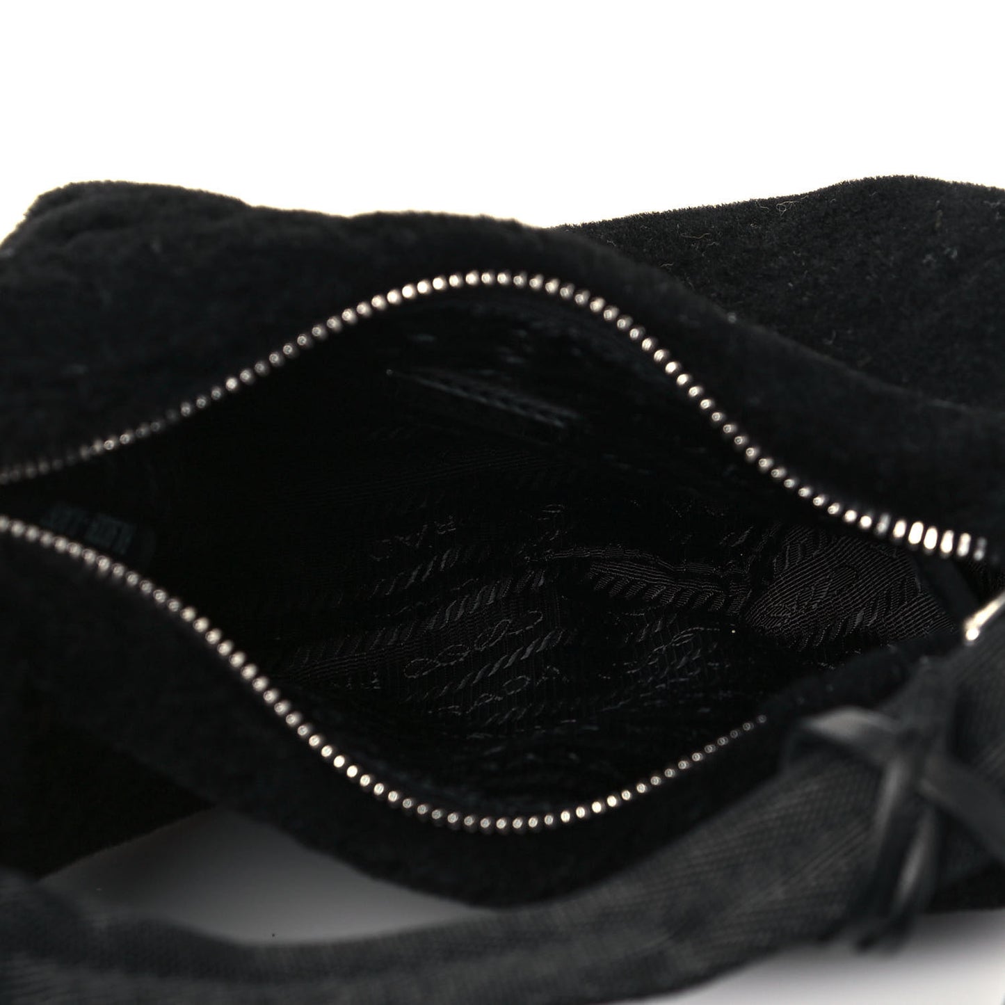 Shearling Mini Re-Edition 2000 Bag Black