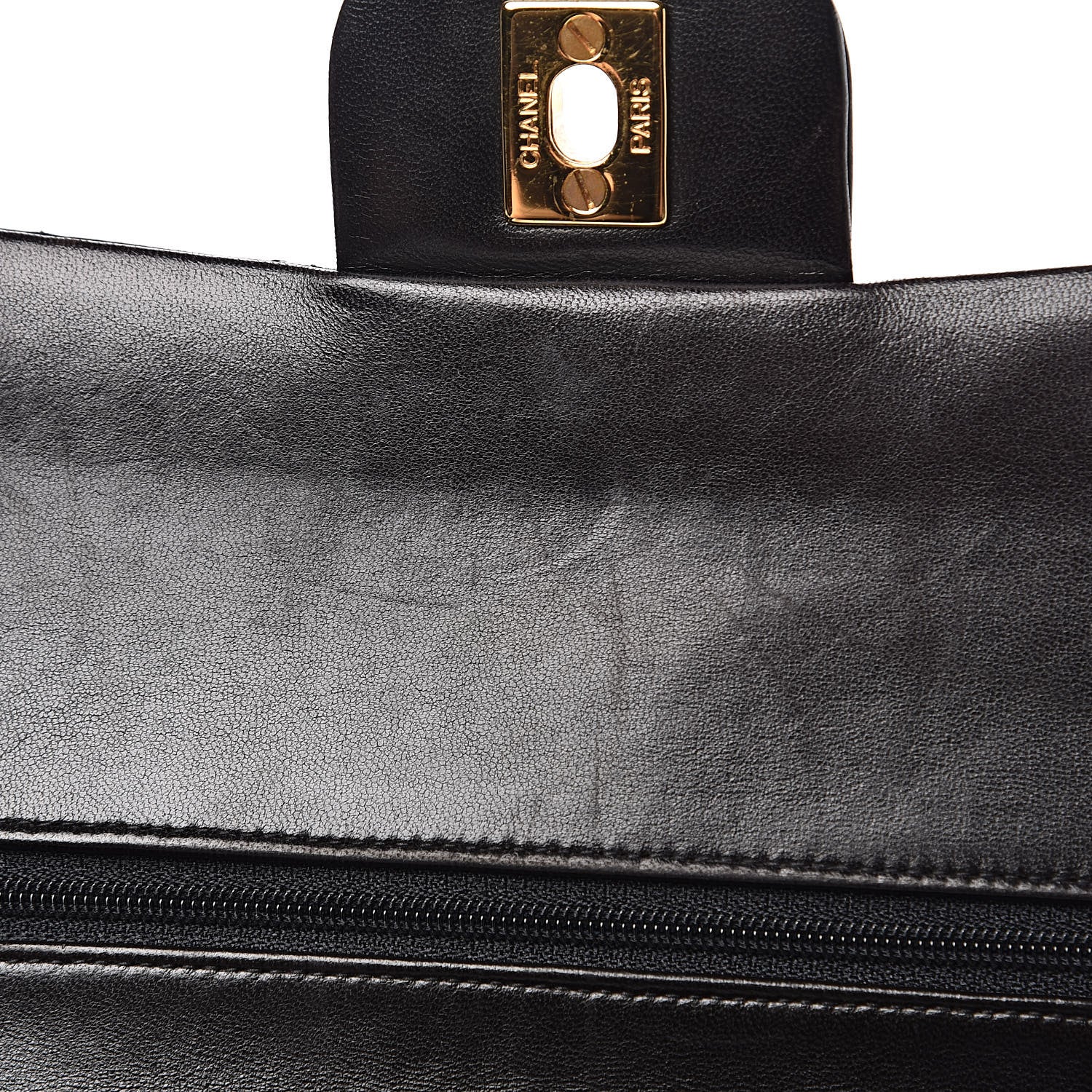 Chanel Lambskin Quilted Medium Double Flap Black 12 of 15