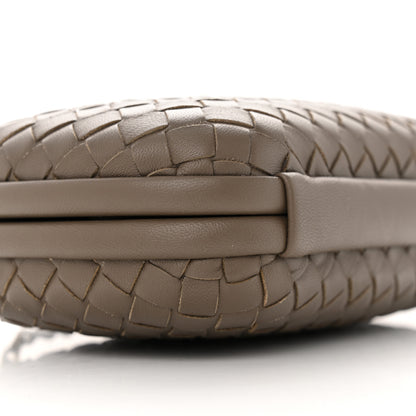 Bottega Veneta Nappa Intrecciato Chain Knot Clutch Steel 8 of 13