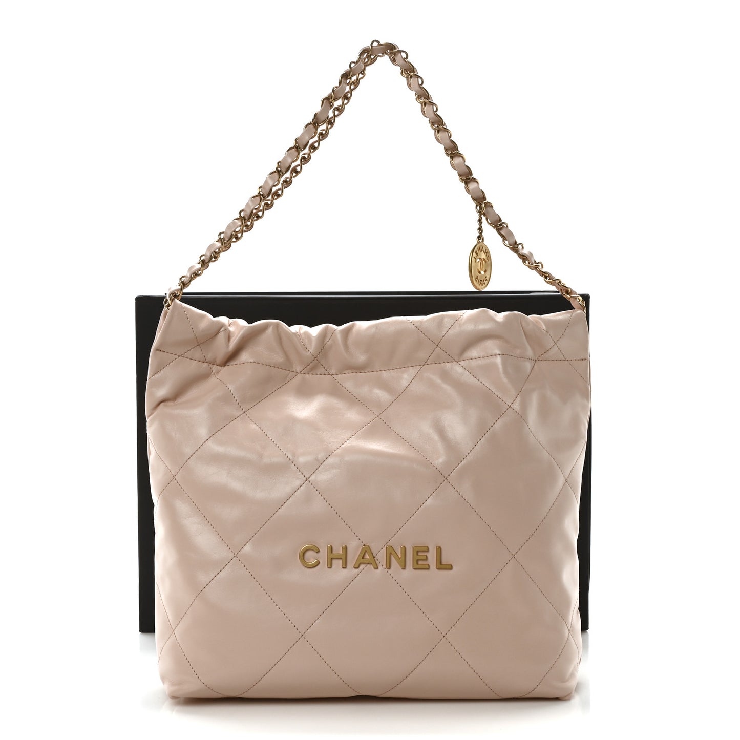 Calfskin Quilted Small Chanel 22 Light Pink