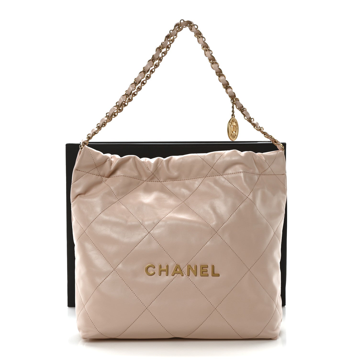 Chanel Calfskin Quilted Small Chanel 22 Light Pink 12 of 12