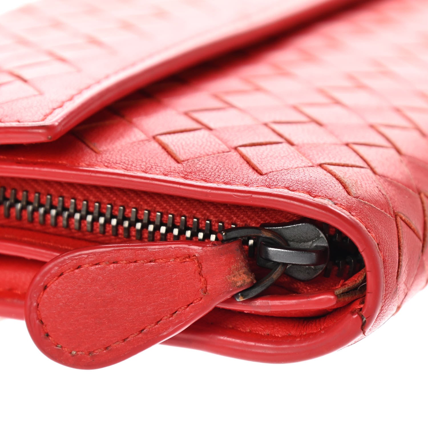 Bottega Veneta Nappa Intrecciato Continental Wallet Red 19 of 19